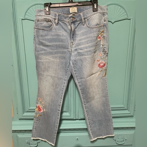 💝 Slim Broken in Boyfriend jeans - floral embroidery - Picture 2 of 7